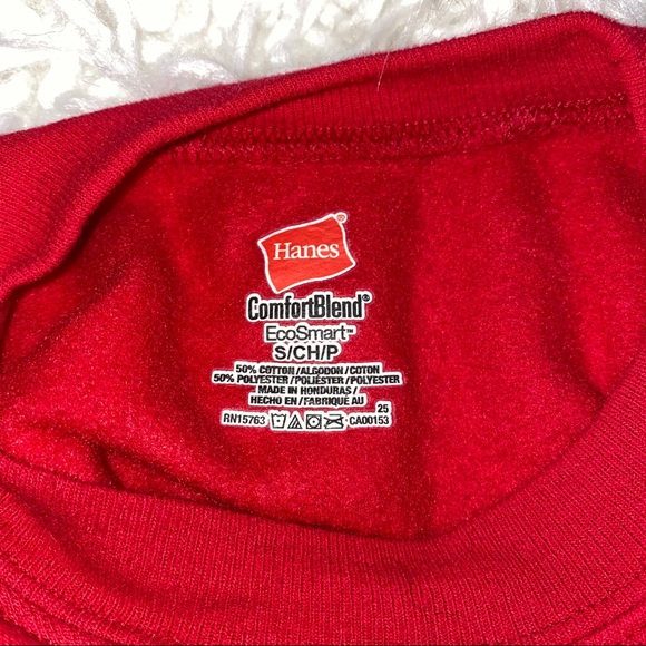 Red Graphic “Ugly Christmas Sweater” Hanes Size: S - Picture 3 of 6